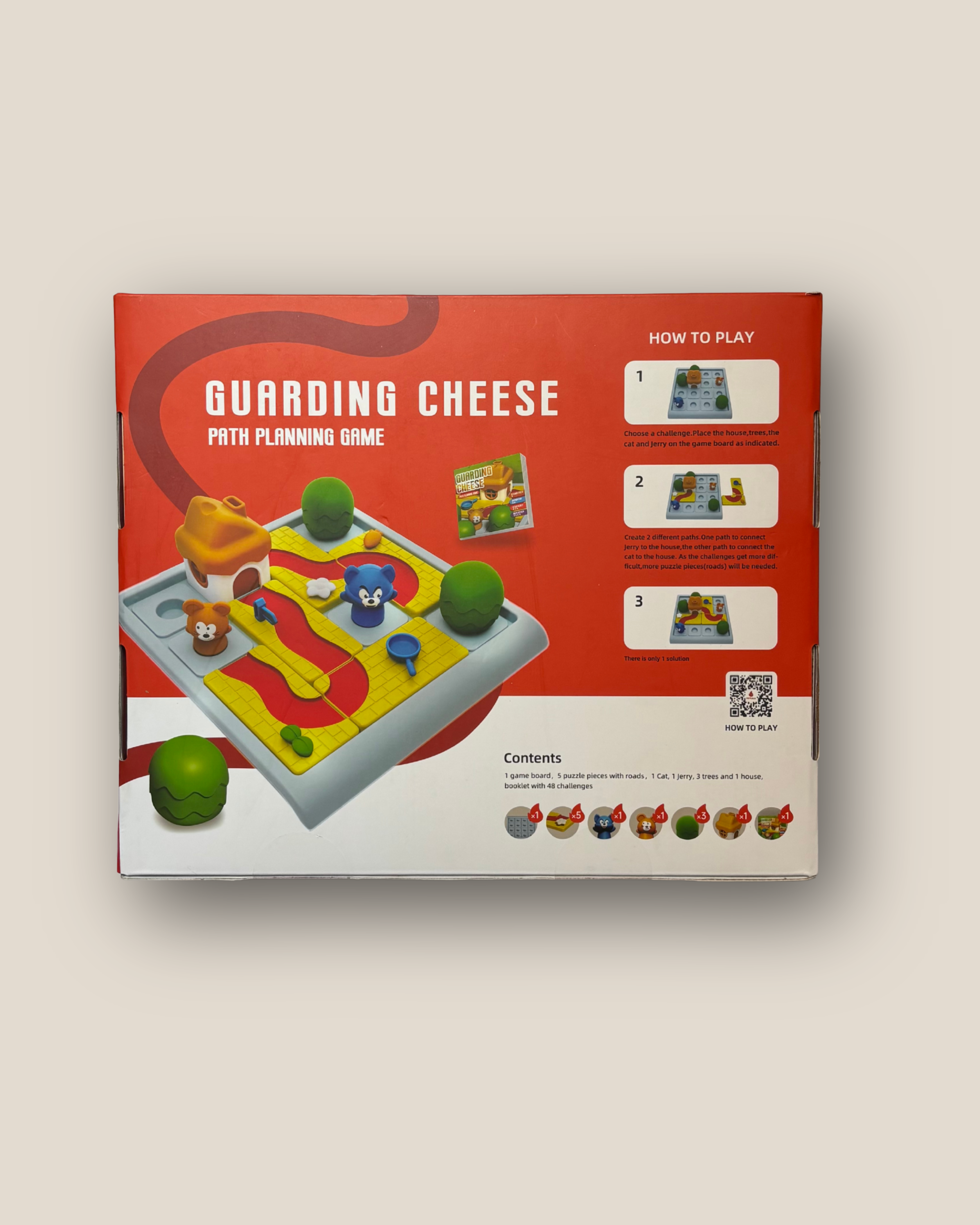 Guarding Cheese Educational Board Game - Fun STEM Learning Strategy Game for Kids Ages 3+ with 48 Challenges